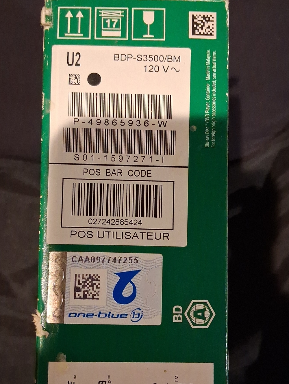 Sony,Blue-Ray/DVD Player,NIB - Picture 2 of 7